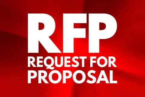 RFP - Request For Proposal acronym, business concept background Stock Illustration