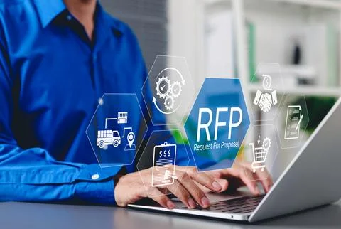RFP, Request for Proposal Business Concept. Stock Photos