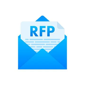 RFP request for proposal document. Vector stock illustration. Stock Illustration