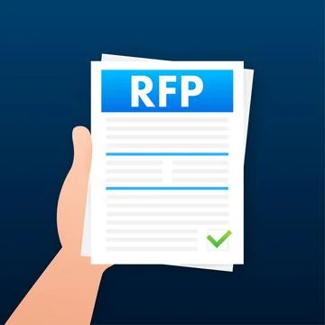 RFP request for proposal document. Vector stock illustration. Stock Illustration