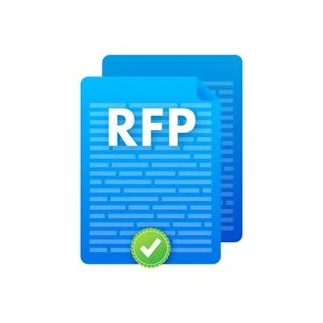 RFP request for proposal document. Vector stock illustration. Stock Illustration