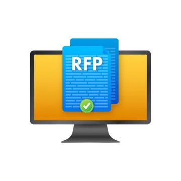 RFP request for proposal document. Vector stock illustration. Stock Illustration