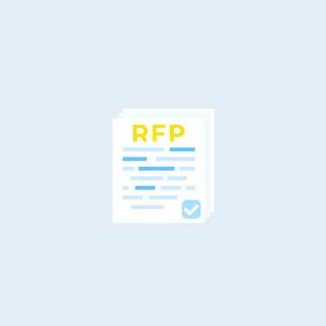 RFP, request for proposal, flat vector icon イラスト素材