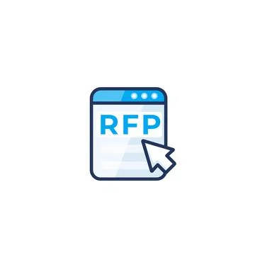 RFP, request for proposal form icon Stock Illustration