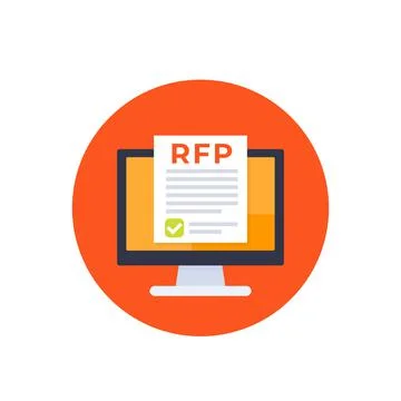 RFP, request for proposal icon, vector Stock Illustration