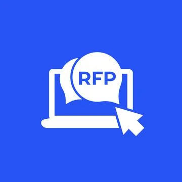 RFP, request for proposal icon for web Stock Illustration