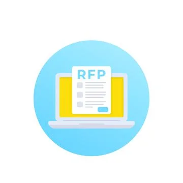 RFP, request for proposal, vector Stock Illustration