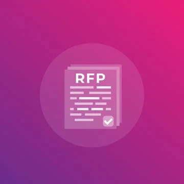RFP, request for proposal, vector transparent icon Stockillustratie