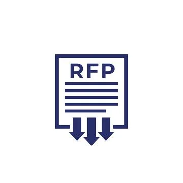 RFP, send request for proposal icon, vector Stock Illustration