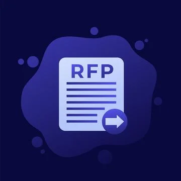 RFP, send request for proposal icon, vector design Stockillustratie