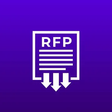 RFP, send request for proposal vector icon Stock Illustration