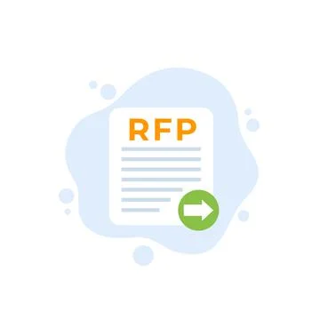 RFP, send request for proposal, vector icon Stockillustratie