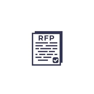 RFP vector icon Illustrazione stock