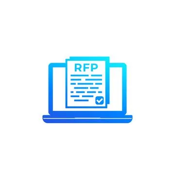 RFP vector icon on white Stock Illustration