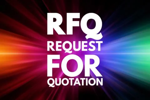 RFQ - Request For Quotation acronym, business concept background Stock Illustration