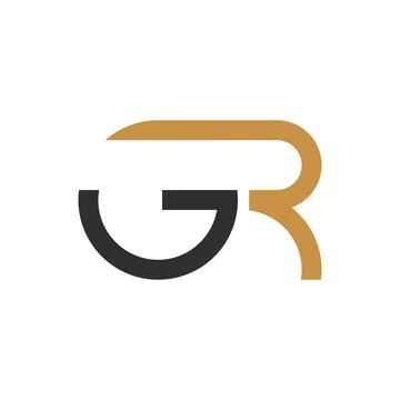 RG, GR, G AND R Abstract initial monogram letter alphabet logo design Stock Illustration