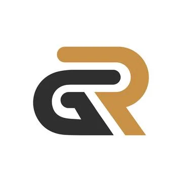 RG, GR, G AND R Abstract initial monogram letter alphabet logo design Stock Illustration