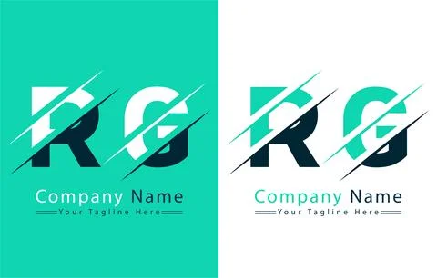 RG Letter Logo Vector Design Concept Elements Illustrazione stock
