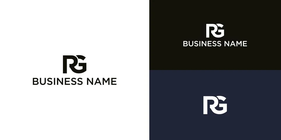 RG Monogram Logo Design Abstract Letter Symbol for Business Branding Stock-Illustration