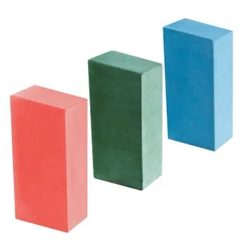 RGB ceramic brick at the white background, isolated Stock Photos
