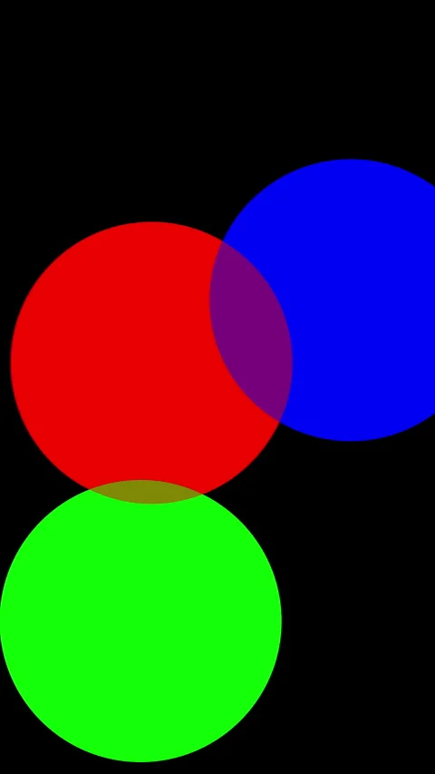 RGB Circles on Black Background (Vertical) Stock Footage 308070368