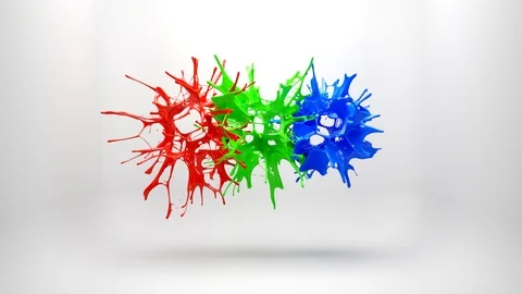 RGB color splash Stock Footage 106664381