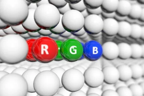 RGB concept blurred background 3d render illustration Stock Illustration