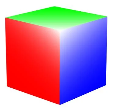 Rgb cube Illustrazione stock