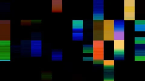 RGB Data Block Distortion Background Loop Stock Footage 336408804
