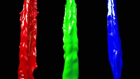 RGB flows of paint Stock Footage 156723333