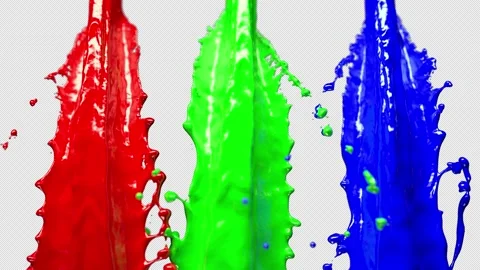 RGB flows of paint Stock Footage 172301565