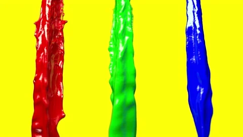 RGB flows of paint Stock Footage 198533273