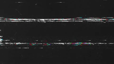 RGB Glitch Horizontal Scan Lines Distortion Overlay, Analog VHS Effect Video stock 332360752