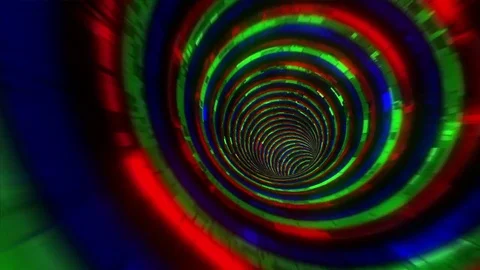 RGB Glitch Tunnel Video stock 80992533