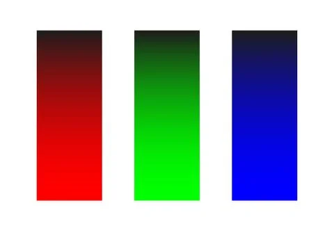 Rgb gradient examples isolated Stock Illustration