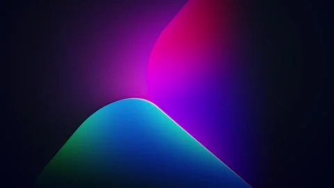 RGB gradient geometric background with rounded forms seamless loop Stock Footage 347197784