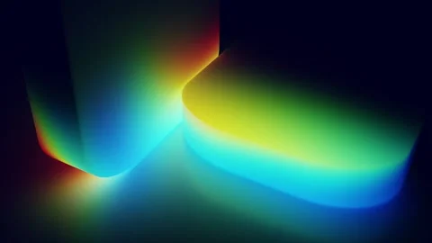RGB gradient geometric background with sweeping arc seamless loop Stock Footage 347385456