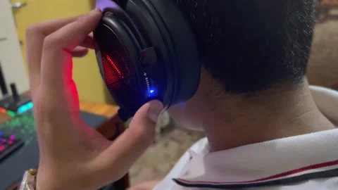 RGB Headset EKSA Gaming Headset Colorful Headset 스톡 동영상 243361960