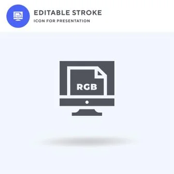 Rgb icon vector, filled flat sign, solid pictogram isolated on white, logo 스톡 일러스트