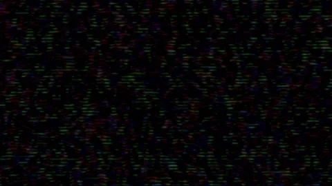 RGB Interference on the screen. Color ripples flicker against a black background Stock Footage 235264816