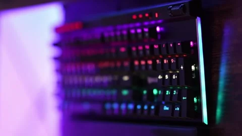 RGB keyboard Stock Footage 266375031