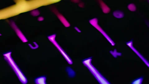 RGB keyboard in macro shoot. Stock Footage 146163953