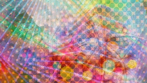 RGB Laser Light Disco Pattern with Abstract Shapes Stock Footage 112643470