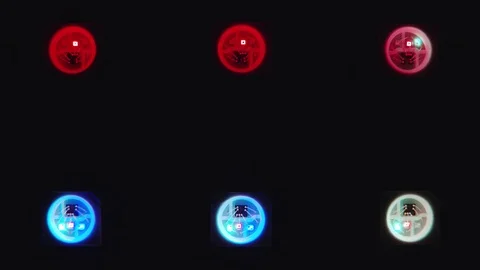RGB Led Lights Stock Footage 123200840