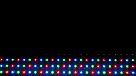 RGB LED Panel Background With Different Strobe Effects Stock Footage 258544781