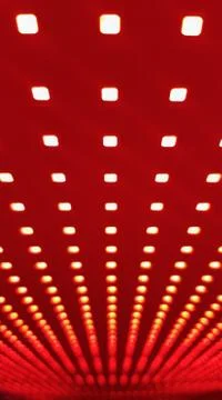 RGB LED screen panel texture. Close-up of a pixel LED screen with bokeh for w Stock Photos