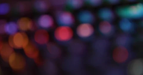 RGB Lights Keyboard Stock Footage