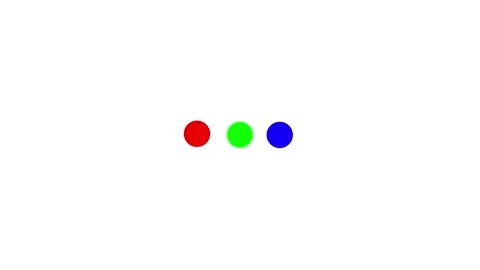RGB loading dots animation on a white background. Loading animation.Prefect loop Stock Footage 267892372