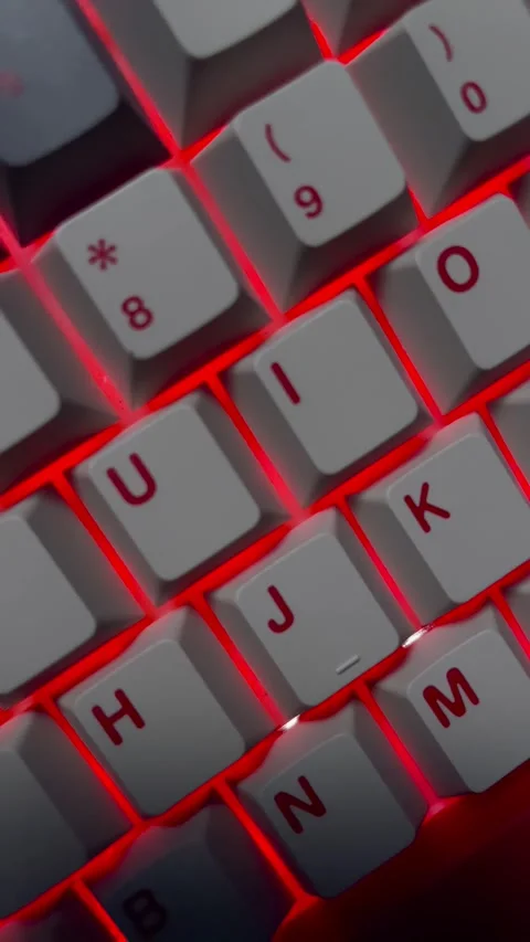 RGB mechanical keyboard close-up. Stock Footage 330192465