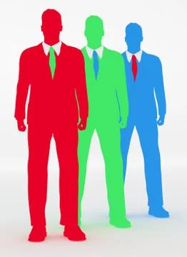RGB Men Stock Illustration